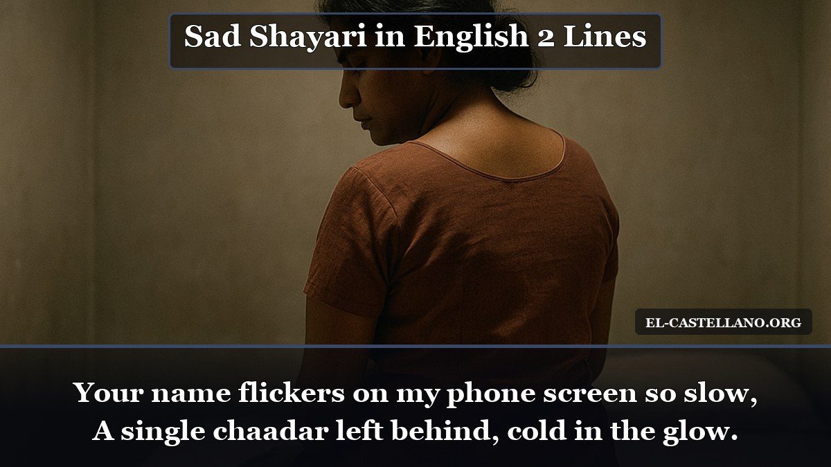 Sad Shayari in English 2 Lines - Your name flickers on my phone screen so slow